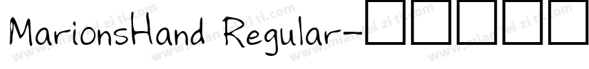 MarionsHand Regular字体转换